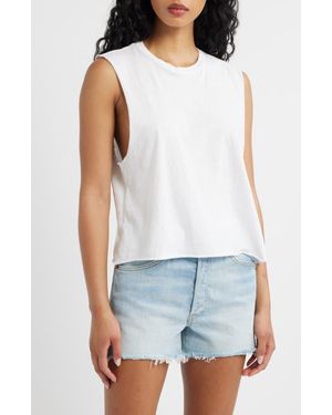 RE/DONE Susan Cotton Blend Tank - White