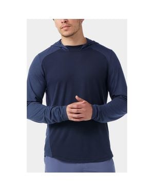 Smartwool Active Mesh Pulllover Hoodie - Blue