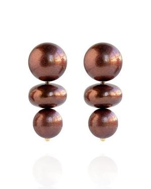 Saule Label Nola Earrings - Brown