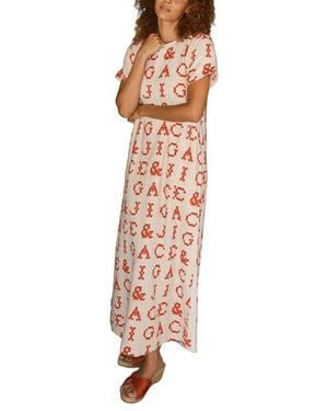 Ace & Jig Mette Button Back Belted A-Line Maxi Dress - Multicolor