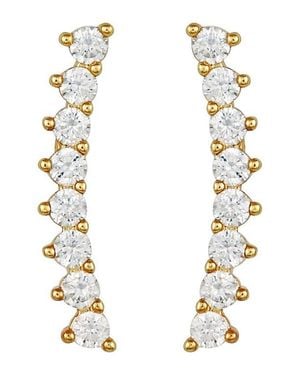 Vince Camuto Cubic Zirconia Ear Climbers - Metallic