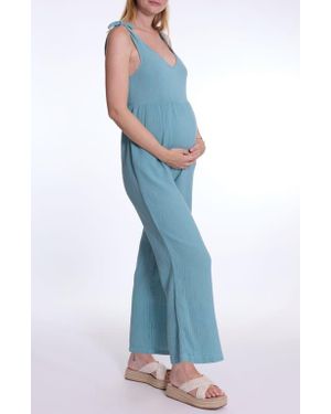 Cache Coeur Canyon Maternity And Nursing Jumpsuit - Blue