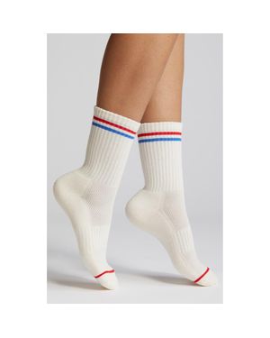 LE BON SHOPPE Boyfriend Crew Socks - White