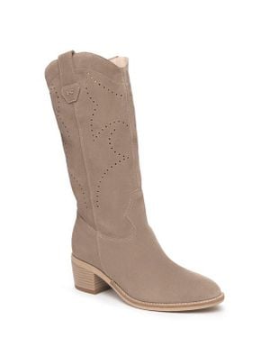 Nero Giardini Texan Pointed Toe Western Boot - Brown