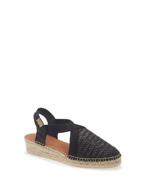 Toni Pons Siracusa Slingback Espadrille Wedge - Black
