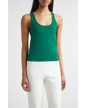 St. John Pari Santa Roma Sweater Tank - Green