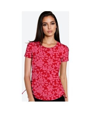 Calypsa Short Sleeve Adele Swim Top - Red
