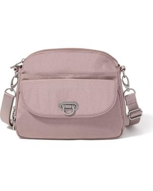 Baggallini Coastal Flip Lock Crossbody Bag - Pink
