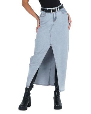 Princess Polly Batkins High Waist Denim Skirt - Blue