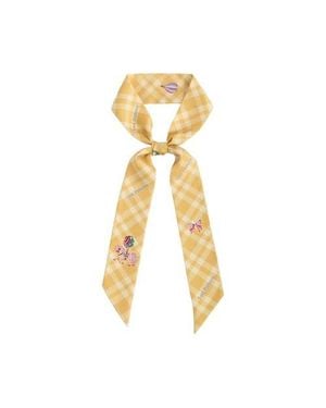 Lost Pattern Pop Pony Silk Twill Skinny Scarf - Metallic