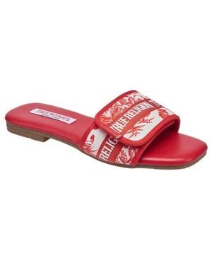 TRUE RELIGION Missy Logo Adjustable Sandal - Red
