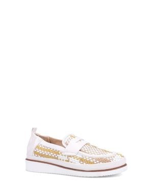 Ron White Nayomi Woven Penny Loafer - White