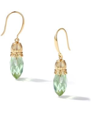 Retro Chic Nut Fairy Charm Earrings - Blue