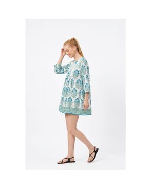 Ro's Garden Seychelles Short Tunic - Blue