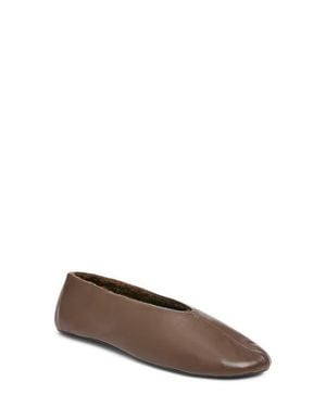 The Row Stella Ballerina Flat - Brown