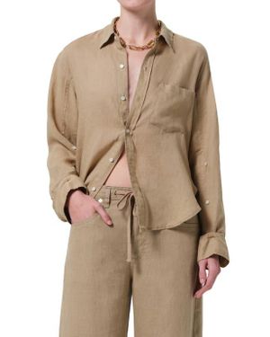Citizens of Humanity Kayla Button-Up Linen Shirt - Natural