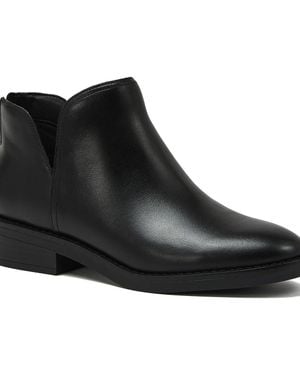 Lands' End Essential Zip Up Ankle Booties - Black
