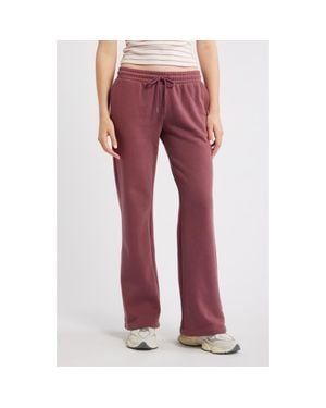 BP. Baggy Flare Leg Sweatpants - Red