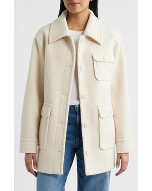 Bernardo Bouclé Shirt Jacket - Natural