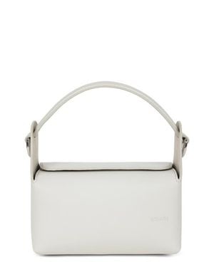 WE-AR4 The Pastry Box 20 Leather Top Handle Bag - White
