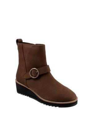 Softwalk Westland Platform Wedge Bootie - Brown