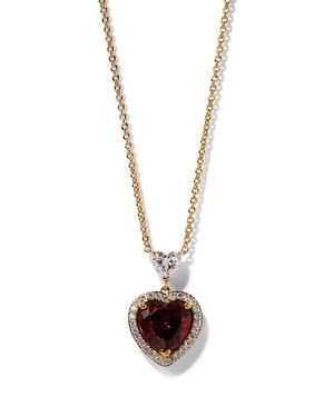 Nadri Le Bisou Halo Heart Pendant Necklace - White