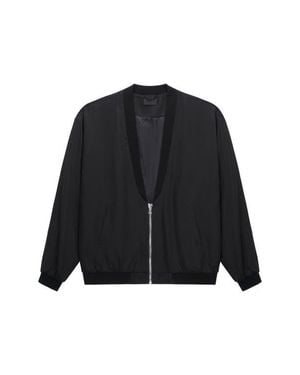 RTA Leonard Flag Graphic Bomber Jacket - Black