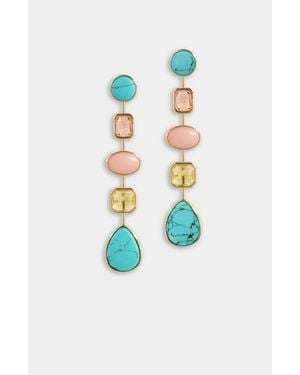 Stella & Dot Naomie Convertible Statement Earrings - Blue