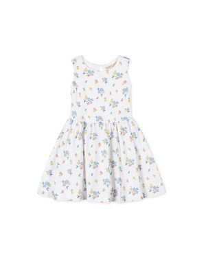 Hope & Henry Kids' Organic Sleeveless Knit Tank Dress - White