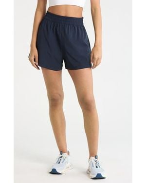 Zella Atlas High Waist Daily Shorts - Blue
