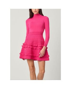 Shoshanna Joie Chamonix Knit Dress - Pink