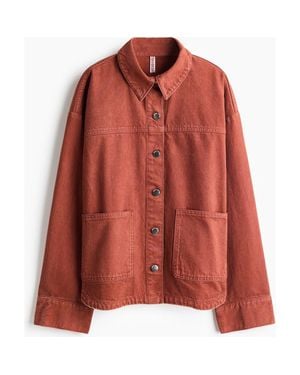H&M Twill Shacket - Red