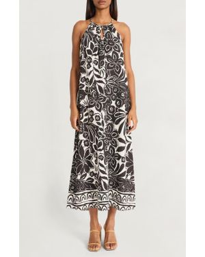 The Good Journey Keyhole Maxi Sundress - Multicolor