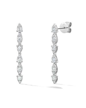 Hearts On Fire Aerial Diamond Dewdrop Linear Earrings - White