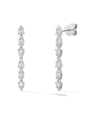 Hearts On Fire Aerial Diamond Dewdrop Linear Earrings - White