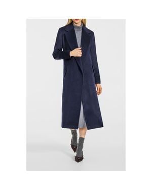Sentaler Alpaca & Wool Wrap Coat - Blue