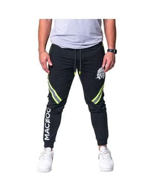 Maceoo Lightning Reflective Cotton Knit Sweatpants - Black