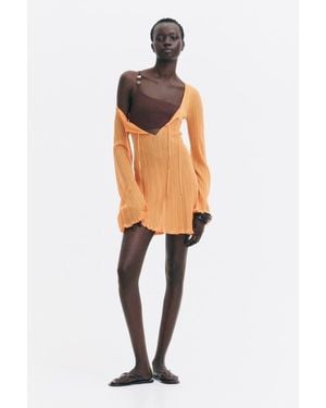 H&M Padded-Cup High Leg Swimsuit - Brown