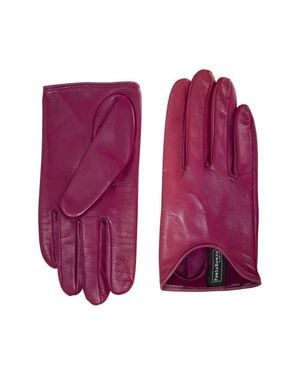 Paula Rowan Stephanie Leather Gloves - Purple