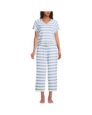 Lands' End Cooling Pajama Set - Blue