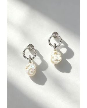 Classicharms Nina Baroque Pearl Drop Earrings - White