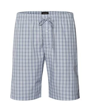 Hanro Night And Day Drawstring Cotton Shorts - Blue