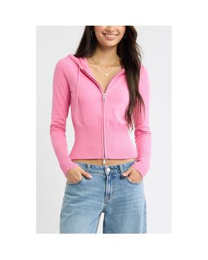 BP. Fitted Cotton Blend Hoodie - Red