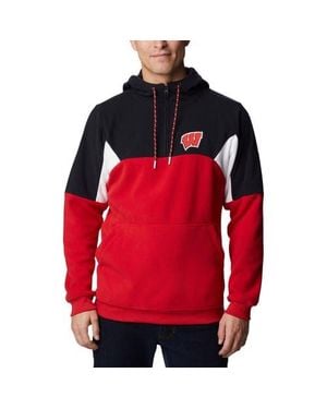 Columbia Wisconsin Badgers Lodge Quarter-Zip Hoodie - Red