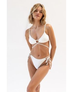 Dippin' Daisy's Elegance Bandeau Bikini Top - White