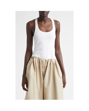 Brandon Maxwell The Raven Racerback Sweater Tank - Natural