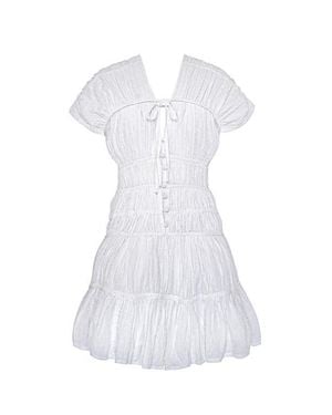 BrunnaCo The Srikandi Ruffle Mini Dress - White