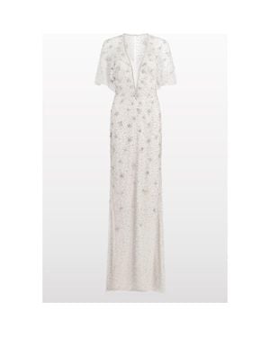 Jenny Packham Sofie Crystal-Embellished Gown - White