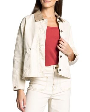 Thread & Supply Zola Cotton Crop Barn Jacket - Red