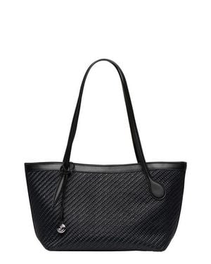 Liffner Midi Sprout Leather Tote - Black